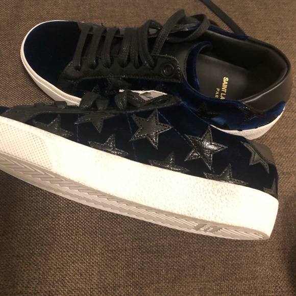 Saint Laurent Court Classic Navy Blue California Luxury Sneakers 35 - Picture 6 of 7